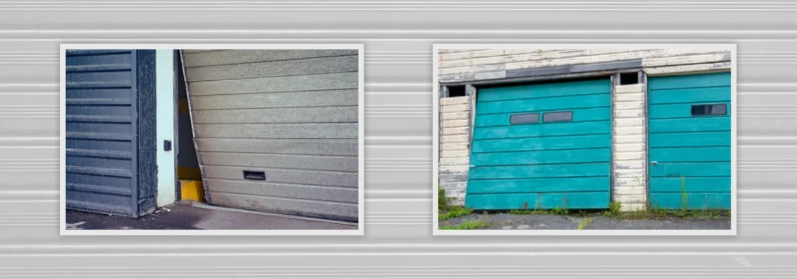 Crooked Aluminum Garage Door Repair in Brampton, Ontario